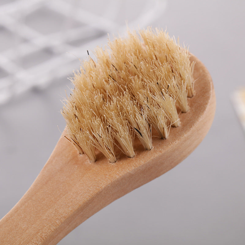 Super Soft Wooden Handle Facial Cleansing Brush Manual Face Wash Makeup Brush