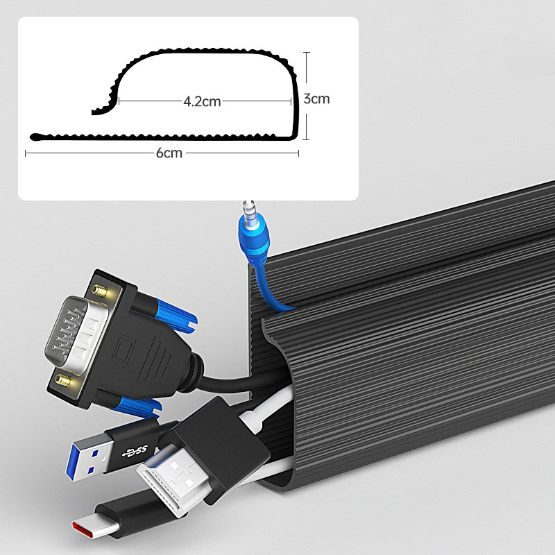 Computer Desk Bottom Cable Management Rack Storage Slot