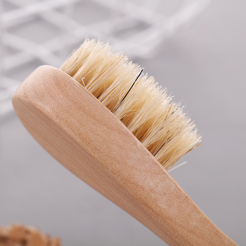 Super Soft Wooden Handle Facial Cleansing Brush Manual Face Wash Makeup Brush